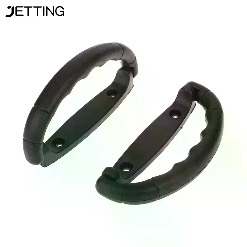 2 poignées de valise en plastique noir, sangle de traction pour valise, poignée de transport pour étui, bouton antidérapant, remplacements pour boîte