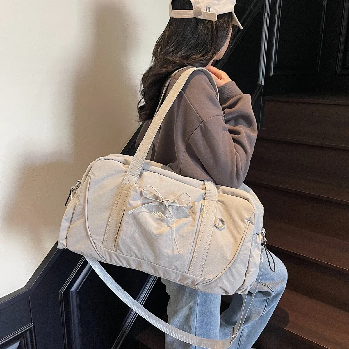 nouveau sac de voyage grande capacité épaule portable sac à bagages sac de rangement de voyage sac d'embarquement sport fitness sac pour les femmes