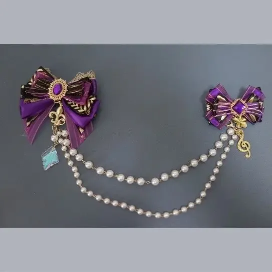 accessoires de chaîne de sac ita pour femmes, chaîne de sac à dos d'école et perle de nœud papillon, ornements de nœud de rubans lolita,