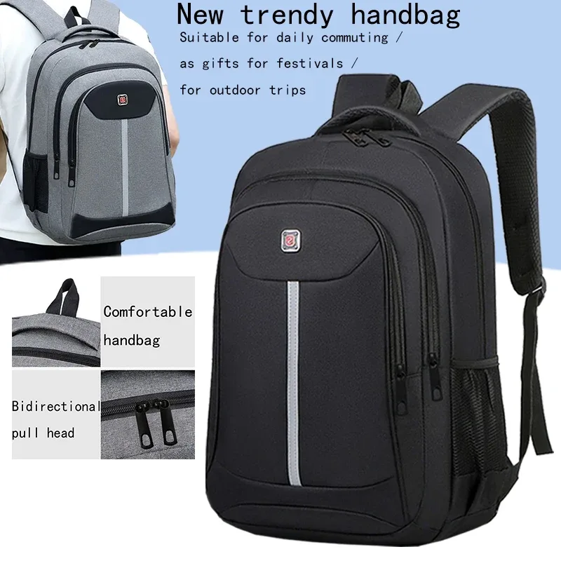 Sac à dos Oxford résistant à l'usure, sac pour ordinateur portable à grande capacité avec plusieurs fermetures éclair pour hommes et femmes, pour le travail, l'école et les activités de plein air