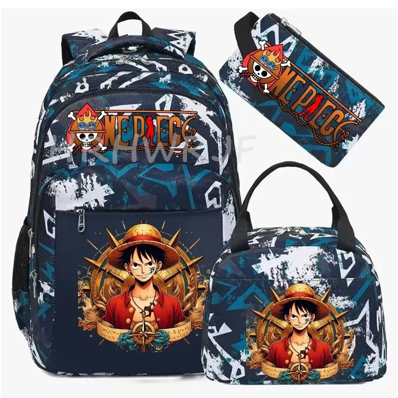 sac à dos one piece monkey d luffy, sac à dos de loisirs unisexe, sac de voyage pour ordinateur portable, sac d'école léger et décontracté, mochilas