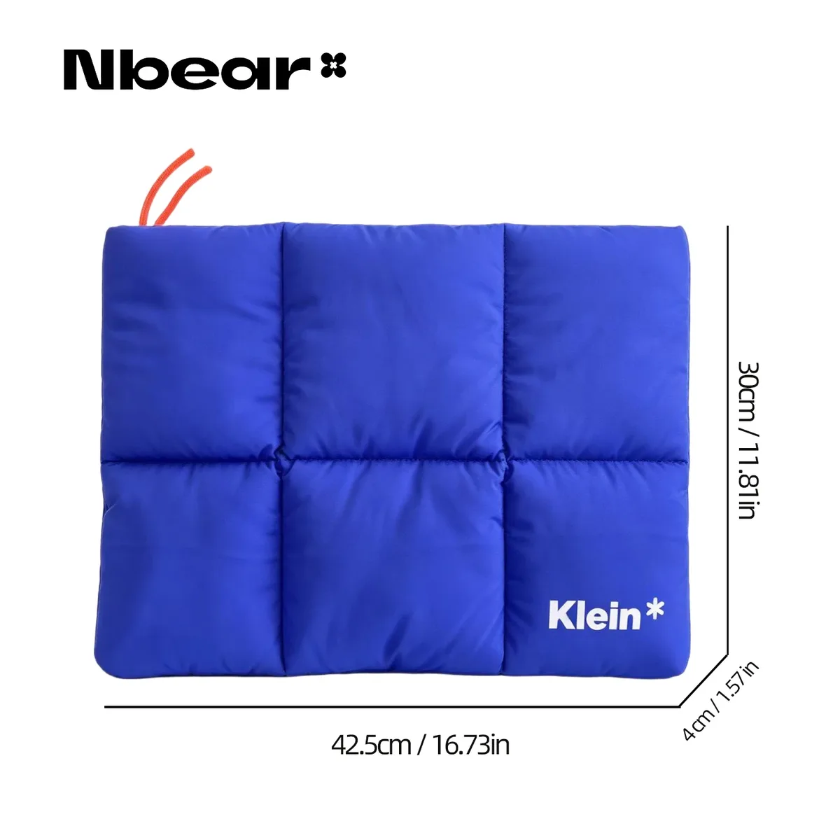 sac d'ordinateur portable en mousse bleu klein mignon original nbear, rangement portable pour 11,14,16 pouces