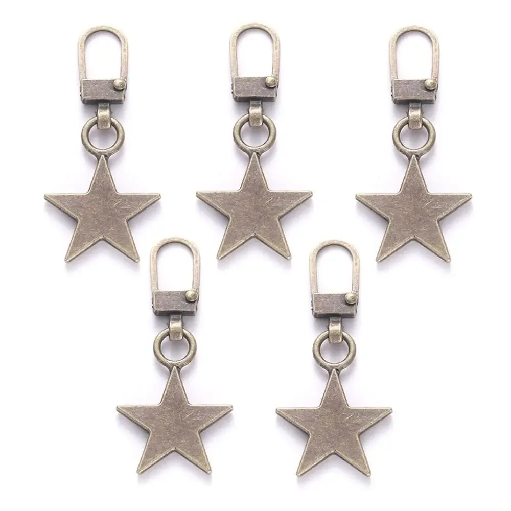 extracteurs de fermeture éclair en métal détachables, 5 pièces, pour curseurs de fermeture éclair, languette de traction, sacs de couture, doudoune, kits de réparation de fermetures éclair