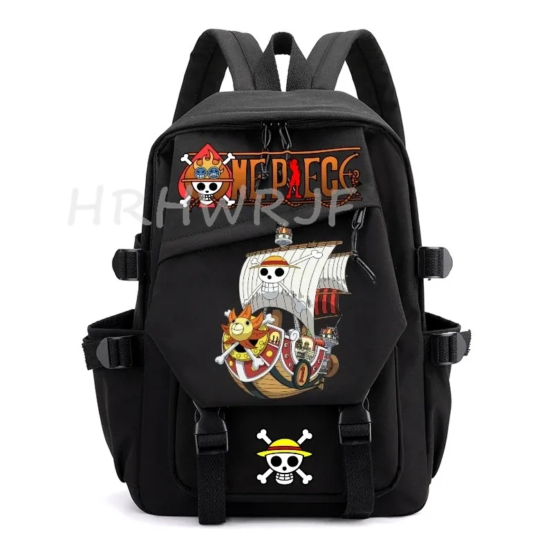 sac à dos anime one piece monkey d luffy, sac à dos d'université, sac à dos de voyage pour fille, sac à dos en nylon pour ordinateur portable, sacs d'école pour femmes et hommes