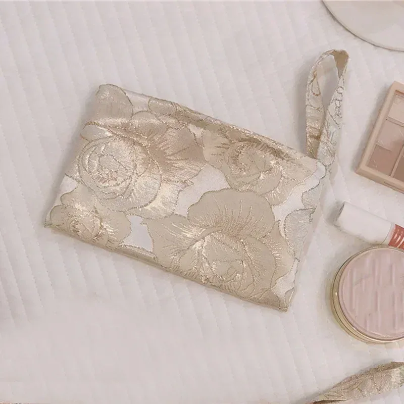 petit sac à cosmétiques coréen pour femmes, trousse de maquillage, trousse de maquillage de voyage, sac de rangement, pochette portable, sacs à main mignons, doux