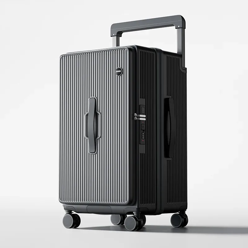 bagage grande capacité 28/32 extra large épaissi durable pc 1:9 ouverture latérale compartiment profond large chariot valise de voyage
