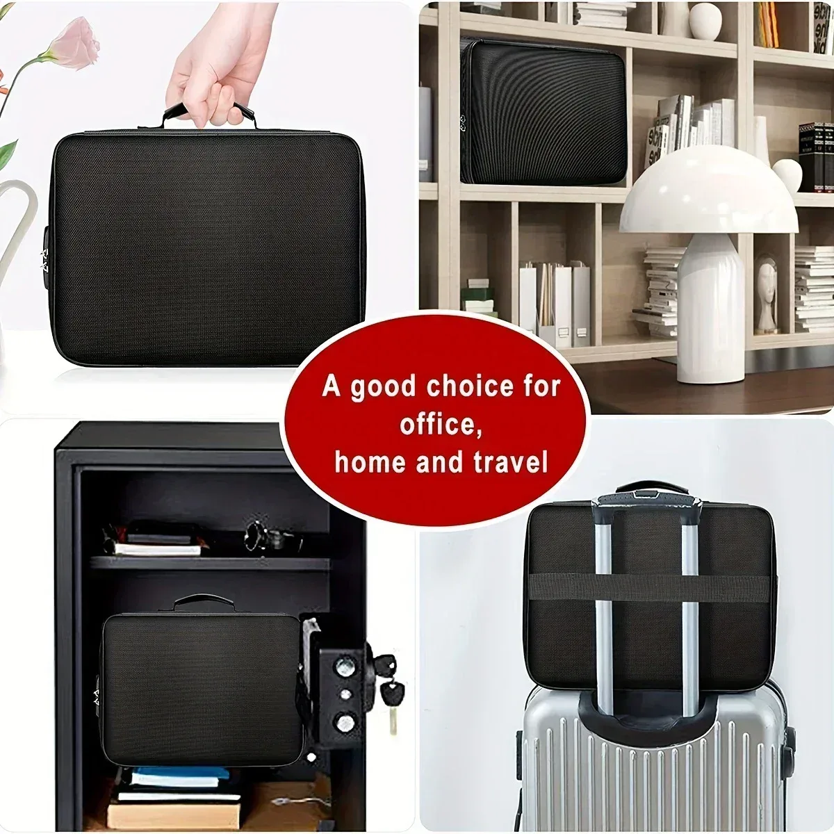 sac pour passeport de documents haute capacité 3/5 couches oxford avec serrure étui organisateur de documents grand espace pour les certificats de dossiers a4
