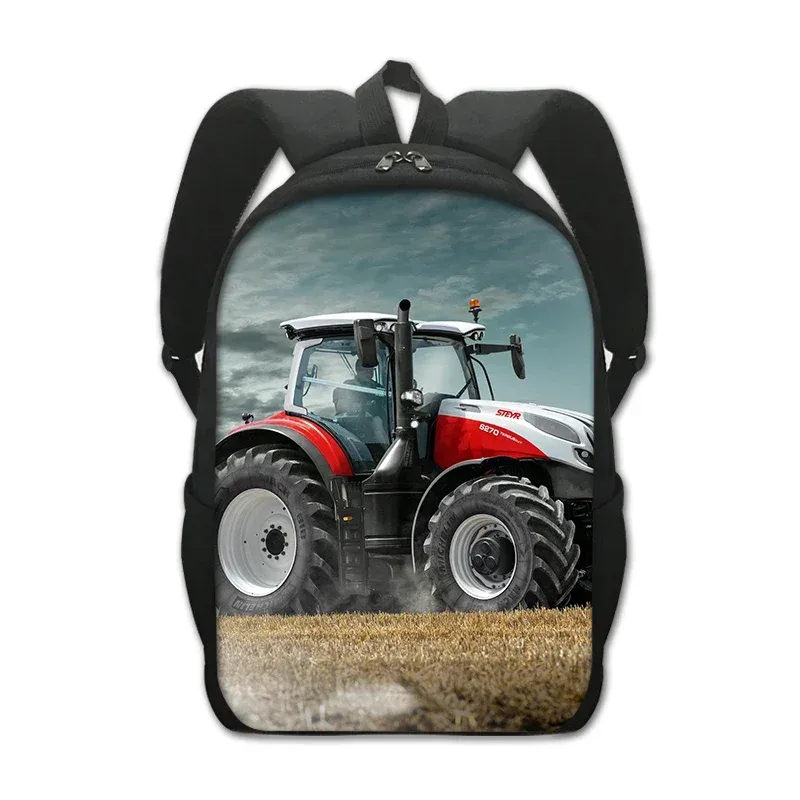 sac à dos imprimé tracteur fskins pour adolescents, sacs d'école pour enfants, sac à dos décontracté pour hommes, sac à dos pour ordinateur portable, sac de livre portable, 16 pouces