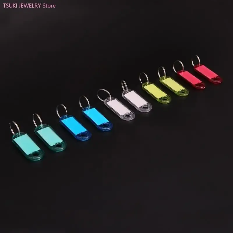 62ke 10pcs nouvel étiquette d'identification bagages en plastique transparent pour les clés clés clés trousse