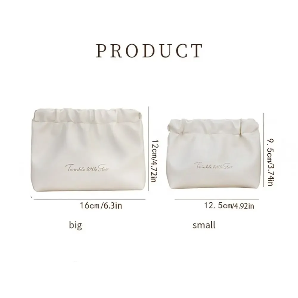 mini sac cosmétique en cuir pu, sac de maquillage, accessoires de voyage, sac de rangement pour rouge à lèvres, sac de rangement à fermeture automatique, sac de voyage à ressort.