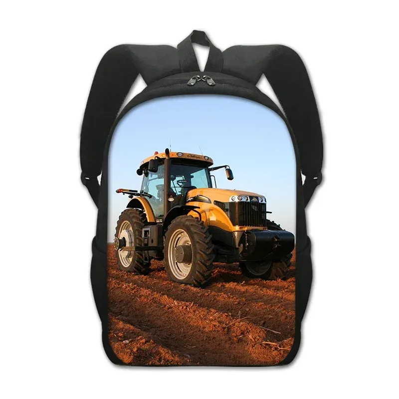 sac à dos imprimé tracteur fskins pour adolescents, sacs d'école pour enfants, sac à dos décontracté pour hommes, sac à dos pour ordinateur portable, sac de livre portable, 16 pouces