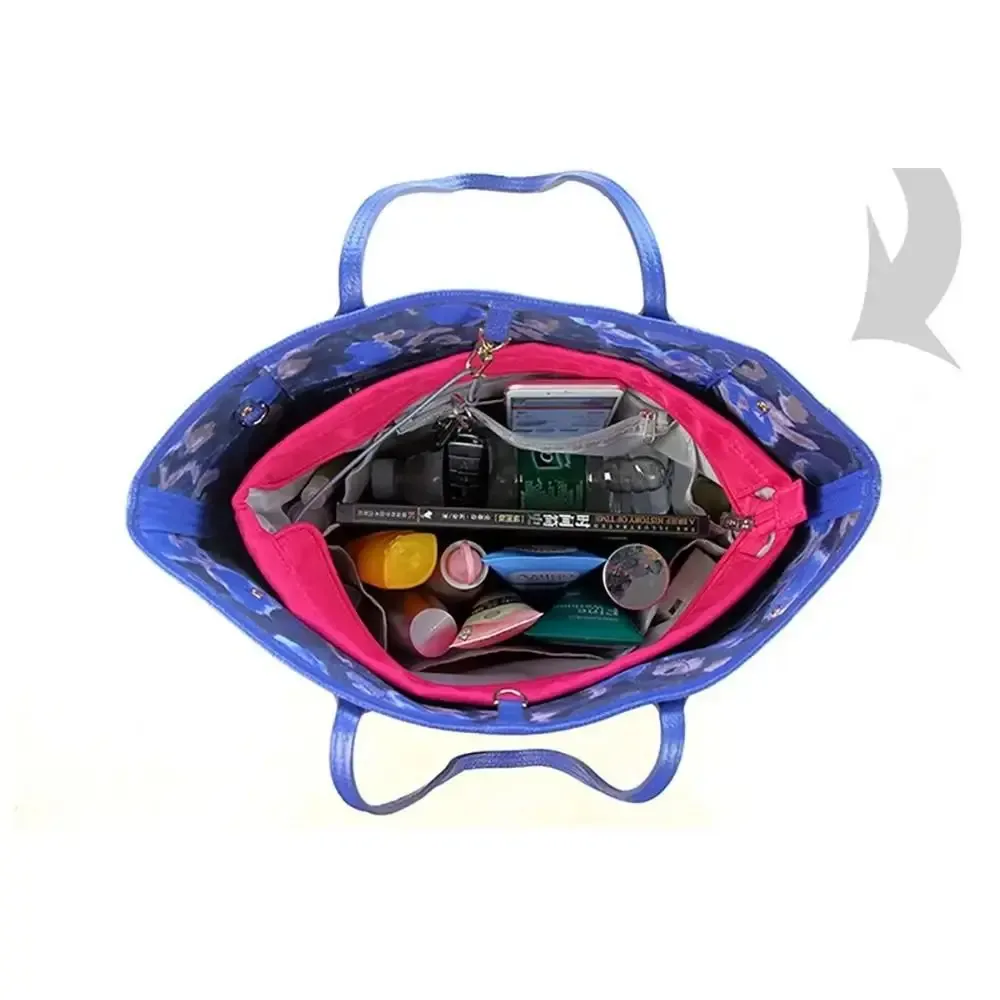 organisateur de cosmétiques vintage, sacs de rangement, sac à main multifonctionnel multi-poches avec fermeture éclair, sac intérieur de couleur unie pour femmes