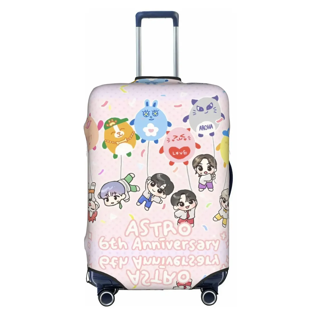 housse de protection amusante pour valise a-astros mj jinjin cha eun woo, lavable, yoon san ha rocky, housses de valise de voyage