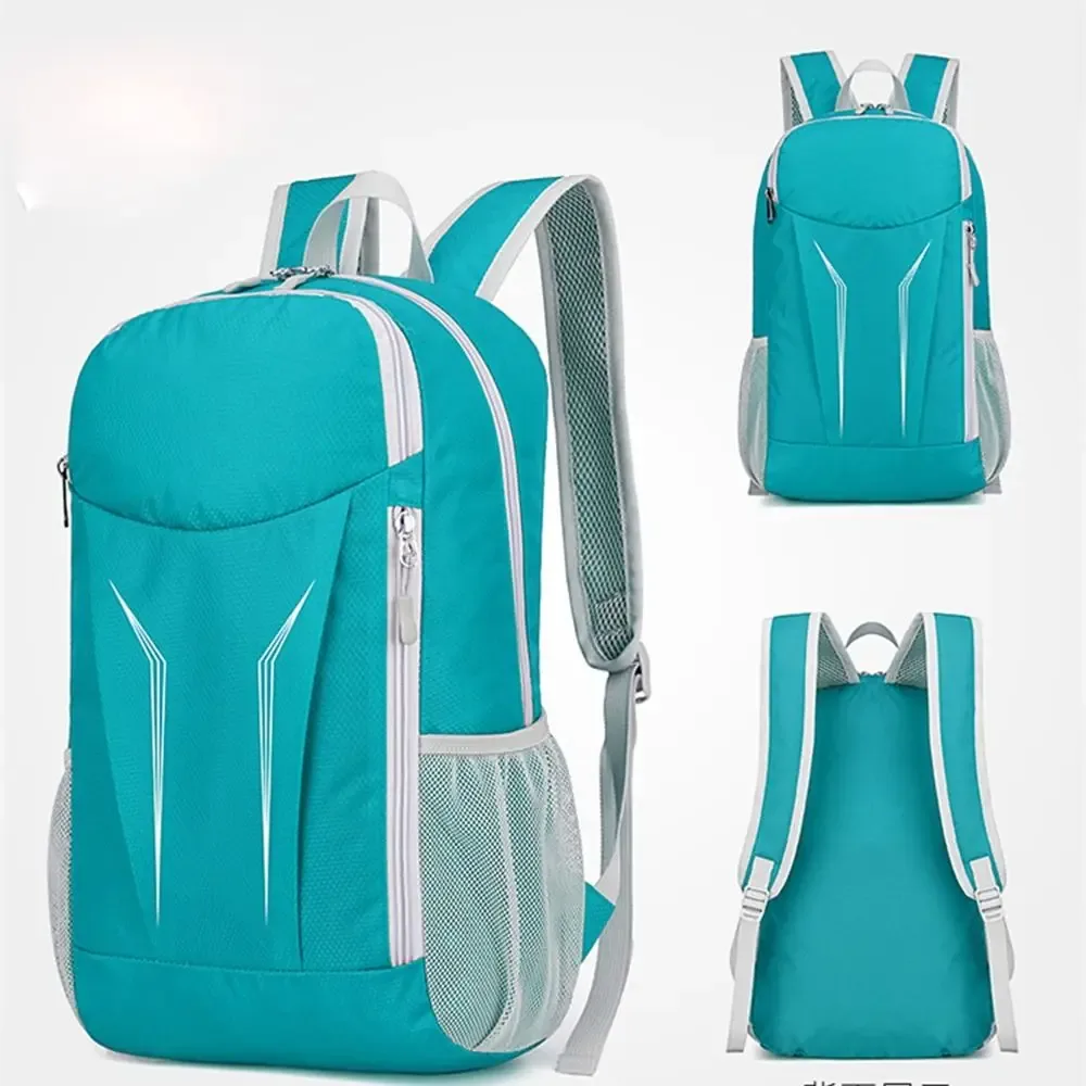 sac à dos de montagne pliable simple avec fermeture éclair, grande capacité, sac à dos de cyclisme en nylon imperméable, sac à dos de voyage pour femmes
