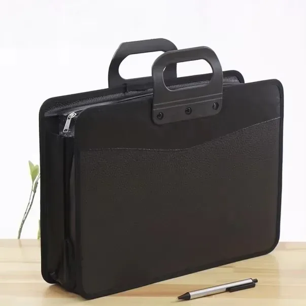 sac à documents portable a4 de grande capacité, sacs d'information pour documents de bureau, porte-documents à pois, sac d'affaires promotionnel