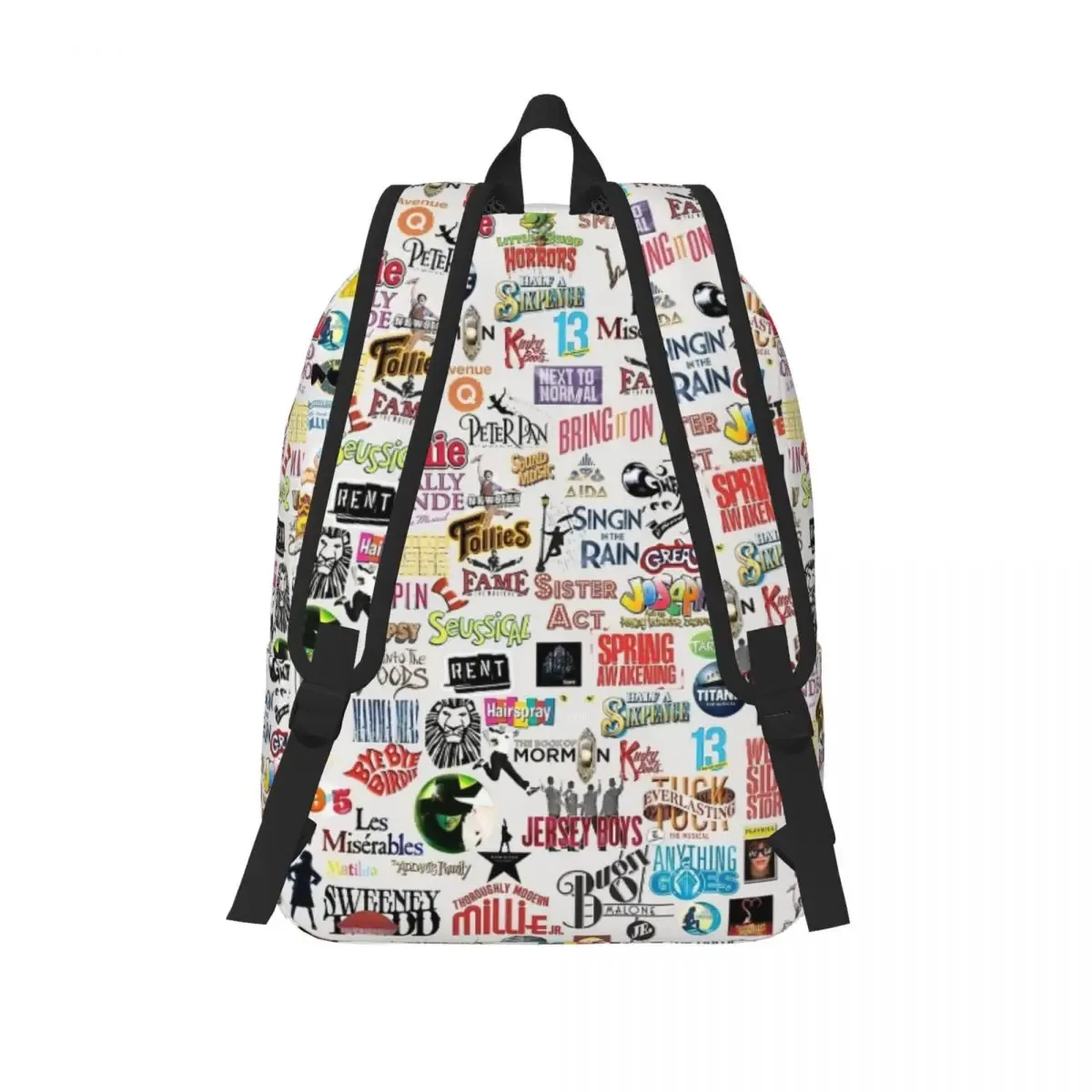 broadway melody sac à dos pour garçon fille enfants étudiant école bookbag théâtre musical drame toile sac à dos préscolaire primaire sac