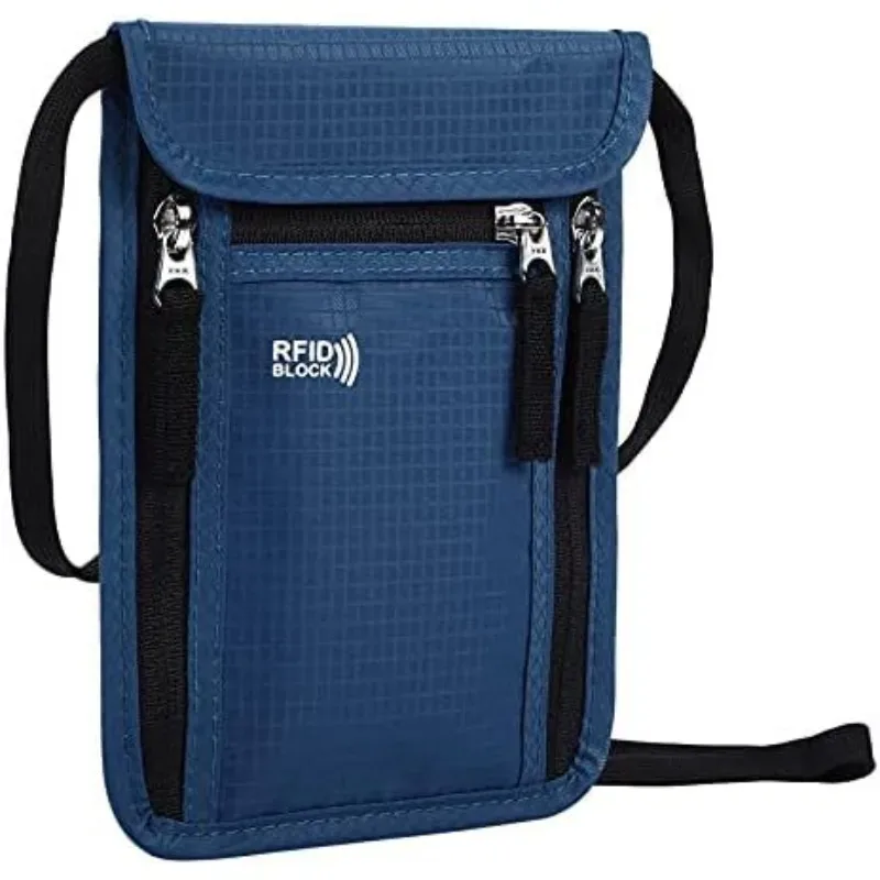 pochette de voyage, portefeuille de cou, porte-passeport familial, étui de rangement avec blocage rfid, portefeuille de voyage, accessoires de voyage