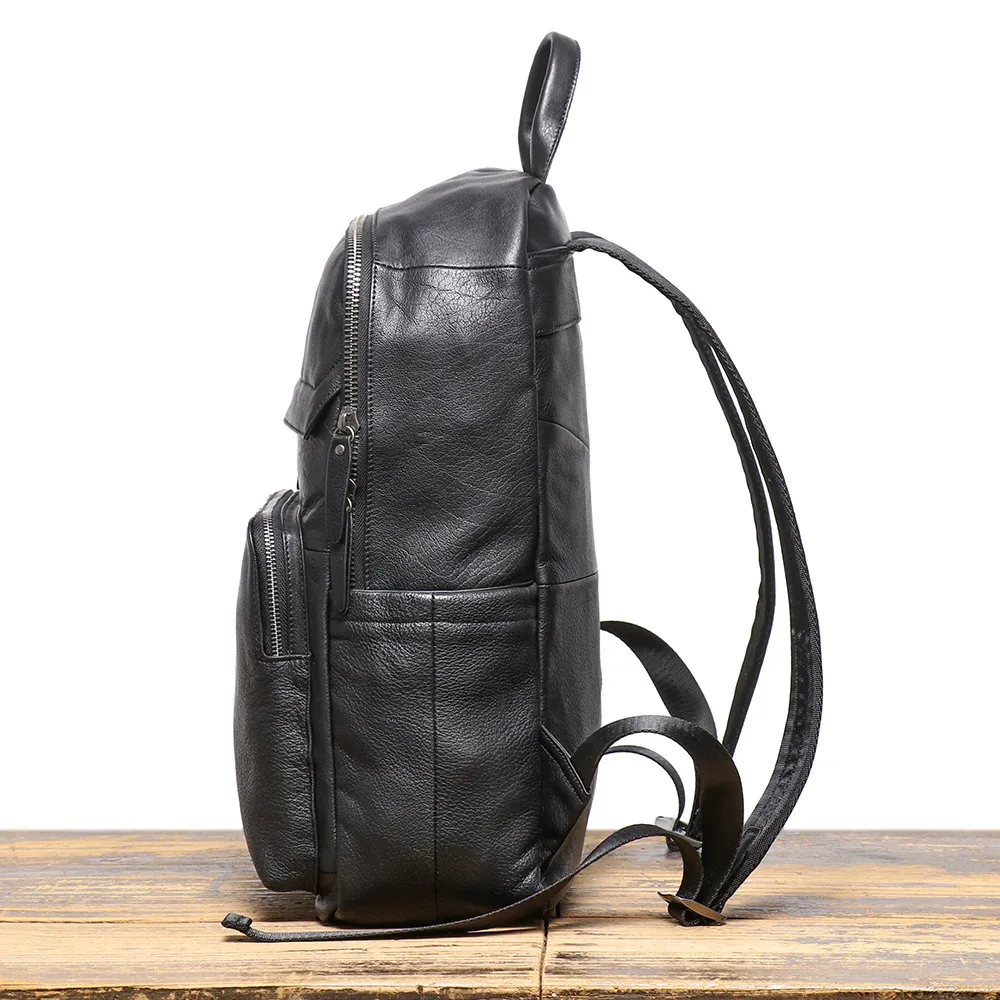 aetoo nouveau sac à bandoulière en cuir véritable pour hommes, sac de voyage en peau de vache de couche supérieure, sac d'ordinateur de grande capacité, bagages de voyage d'affaires