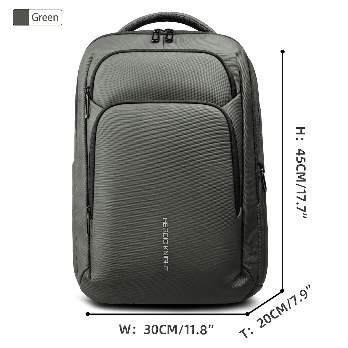 sac à dos de voyage d'affaires hk pour hommes, imperméable, sac à dos pour ordinateur portable de 17,3 pouces avec port usb, sac à dos décontracté pour le travail, l'université, sac pour ordinateur