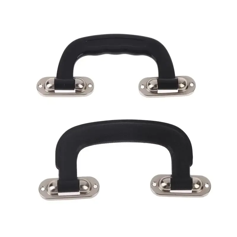2 poignées de transport en plastique noir pour étui de guitare, remplacement de poignée de valise, boîte à bagages, accessoires de sac