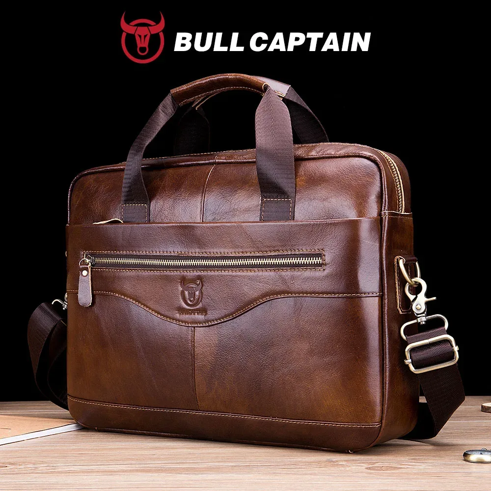 bullcaptain-sac à main en cuir group pour homme, sacoche pour bombes, ordinateur portable de 14 pouces, bureau, affaires
