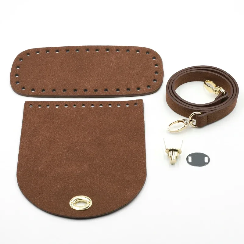 1 ensemble de sacs à main faits à la main pour femmes, sac de couture, housse en cuir avec trous, accessoires de bricolage pour sac à dos tricoté