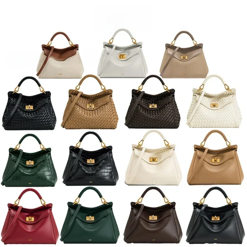 Sac à main femme JW Lock Buckle Bag 2025 Nouveau Sac bandoulière Lucia de luxe polyvalent en PU Taille moyenne