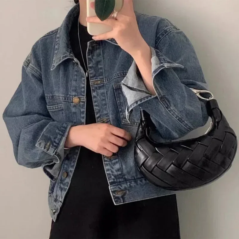 sac bandoulière tissé de luxe en forme de dumpling, sac à main artisanal, petit sac à bandoulière décontracté de créateur pour femme
