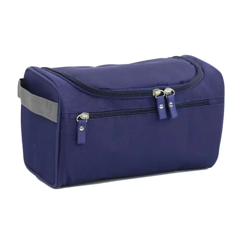 trousse de toilette portable en polyester avec fermeture éclair pour hommes et femmes, organisateur de voyage suspendable et imperméable