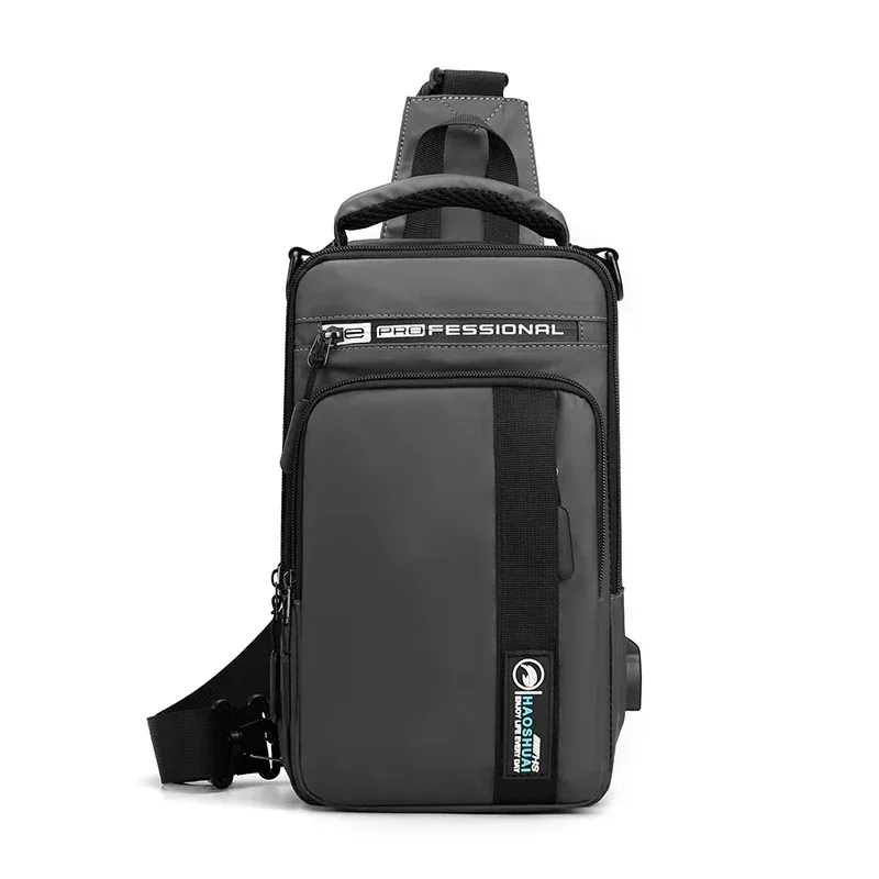 petit sac à dos poitrine sac à bandoulière pour hommes avec port de chargement usb voyage mâle nylon fronde messager sac à dos sacs à bandoulière