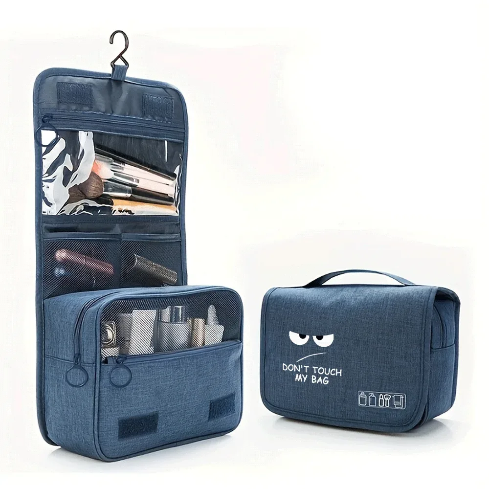 Trousse de maquillage portable à motif de dessin animé, unisexe, grande capacité, organiseur de cosmétiques, trousse de toilette suspendue pour femmes et hommes, pour le lavage, le rasage, le maquillage