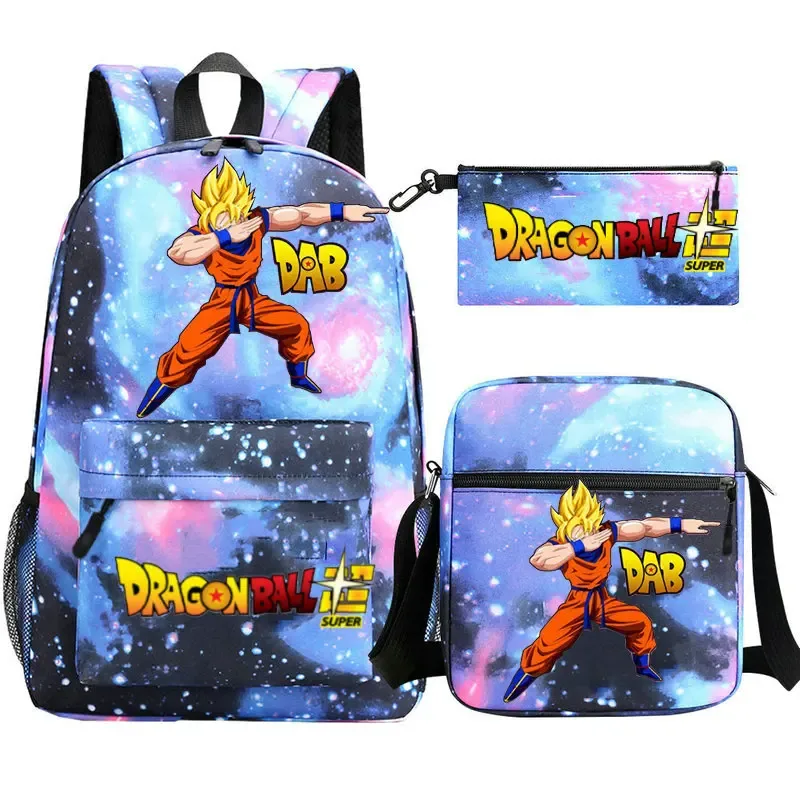 ensemble de sacs à dos dragon ball avec sac à déjeuner et trousse à crayons, sacs à dos pour garçons, sacs à dos légers pour ordinateur portable, sacs de voyage