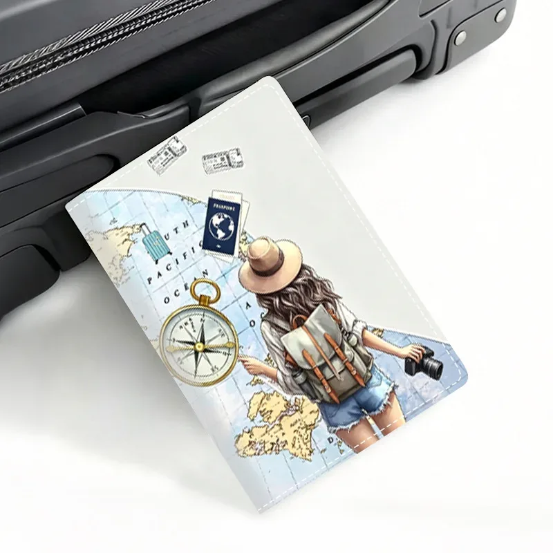 accessoires de voyage : portefeuille de voyage compact, étui de passeport portable, porte-cartes personnalisé multi-emplacements pour sacs à main et vacances