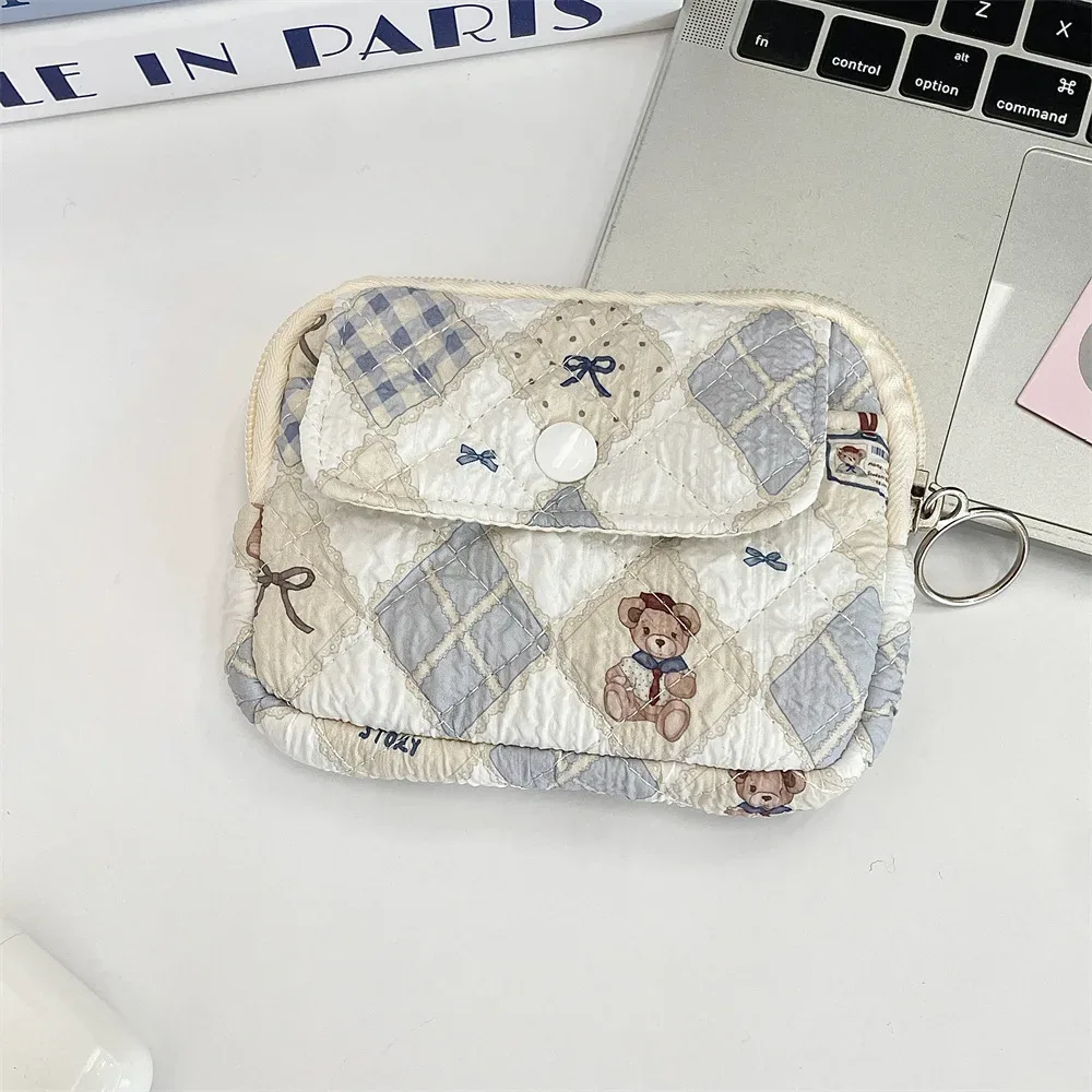 dessin animé mignon petit voyage cosmétique rouge à lèvres écouteur carte portable sac de rangement sac à main femmes cadeau pochette dans les sacs de maquillage organisateur