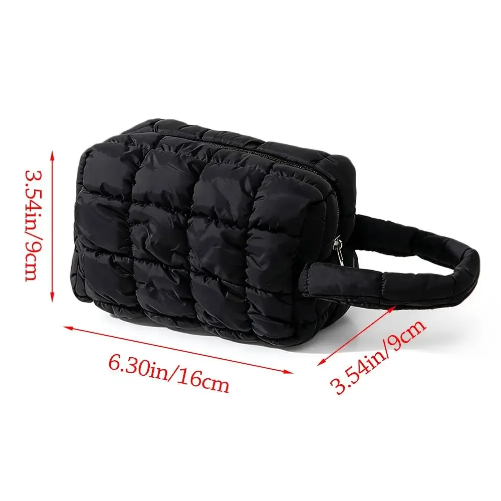sac de maquillage à main tendance, couleur unie, sac à cosmétiques de grande capacité, sac de rangement multifonctionnel pour voyage à domicile