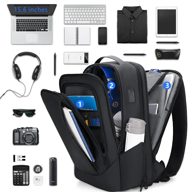 fenruien 2025 été nouveau sac de voyage extérieur léger multi-compartiments grande capacité de charge étanche 15.6 pouces pochette d'ordinateur