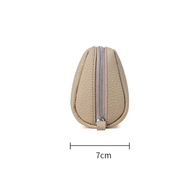 trousse de toilette de voyage en cuir pour femme, mini pochette cosmétique avec 3 compartiments, trousse de maquillage facile à nettoyer pour sac à main
