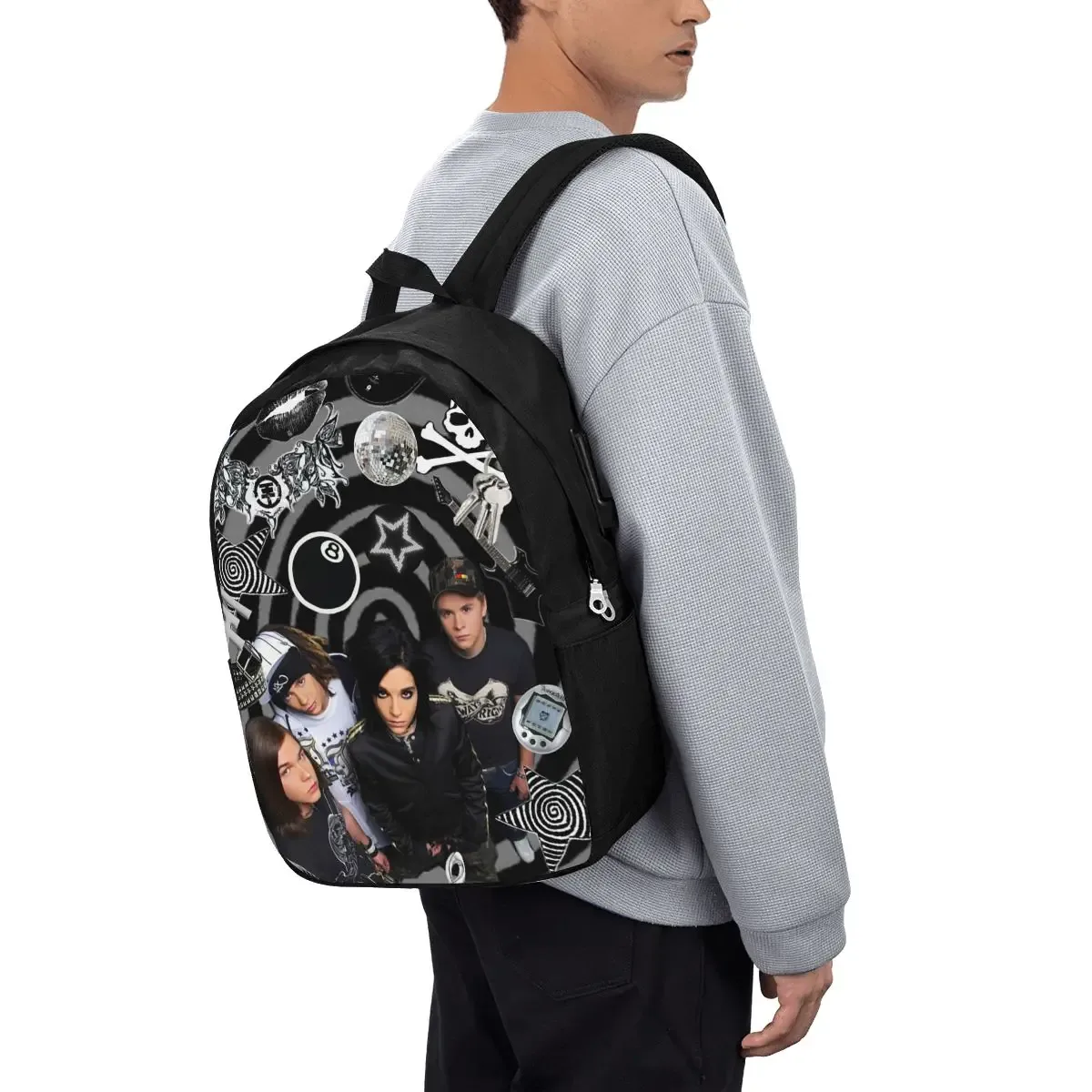 sac à dos tokio hotel emblem, sac de voyage pour ordinateur portable, sac d'école pour étudiants, sacs à bandoulière pour hommes et femmes