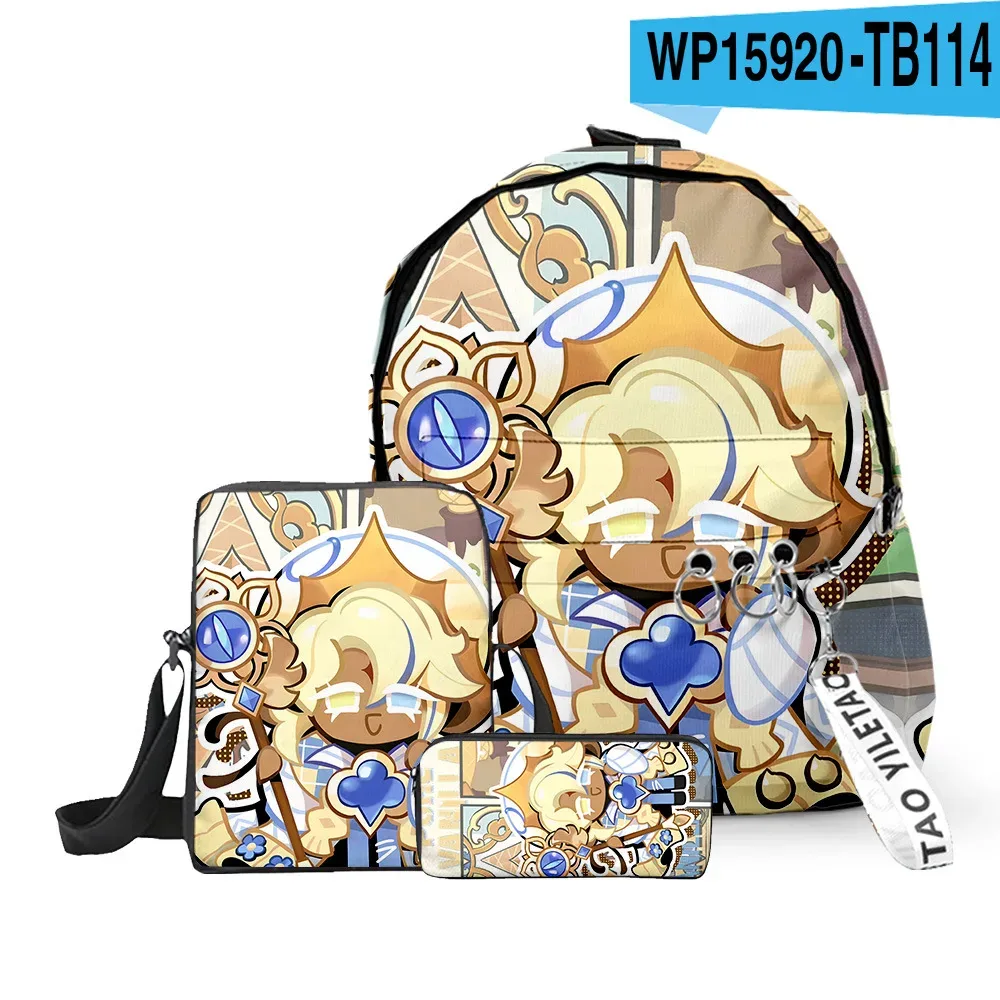 sac à dos scolaire classique amusant shadow milk en peluche avec impression 3d, lot de 3 pièces : sac à dos pour ordinateur portable, sac à bandoulière incliné et trousse à crayons