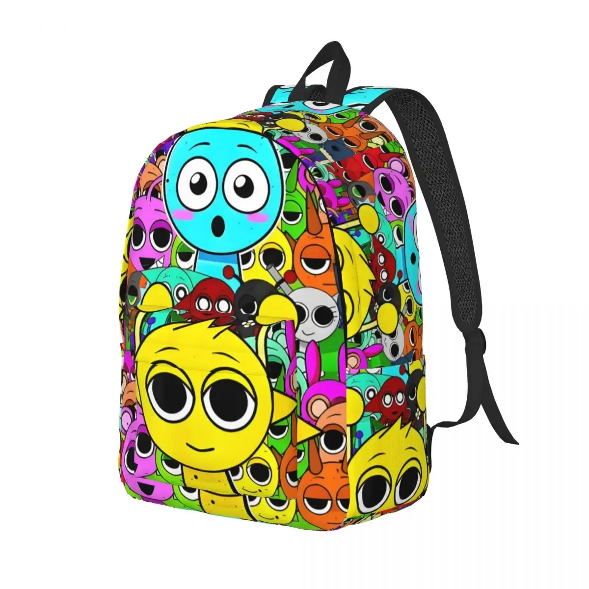 sacs à dos en toile sprunkis avec impression 3d personnalisée, sacs de voyage pour l'école et l'université, pour femmes et hommes, pour ordinateur portable de 15 pouces