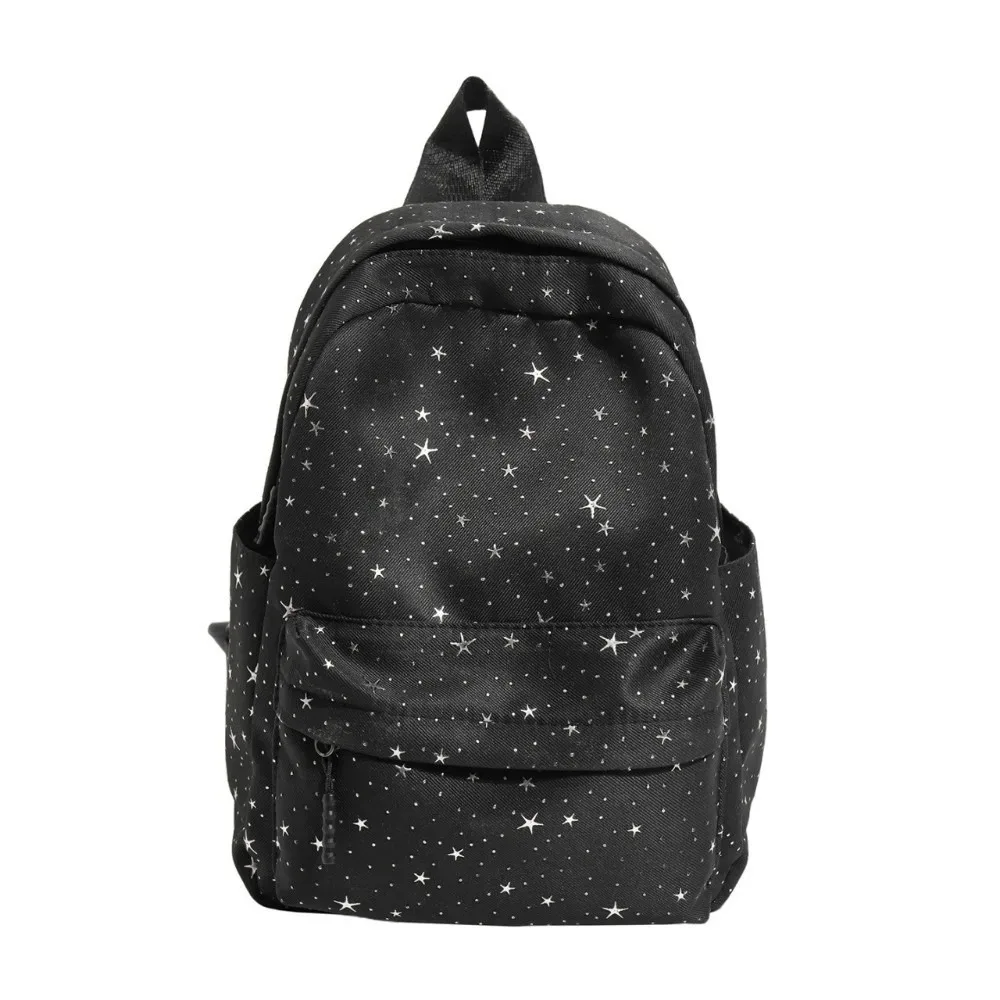 sac à dos étoile imprimé mignon, léger, grande capacité, en nylon, sac à bandoulière, style universitaire, sac d'école pour étudiants, cadeau