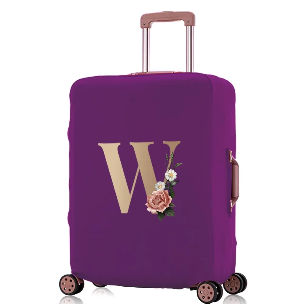 juste de protection élastique pour bagages, housses anti-poussière, motif lettre dorée, valise trolley, sac de voyage, 18-32