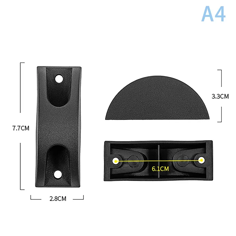 1 pièces noir remplacement en plastique goujon bagages pieds tampons bagages goujon pied pieds tampons pour tous les sacs de valise support de bagages pieds 2025