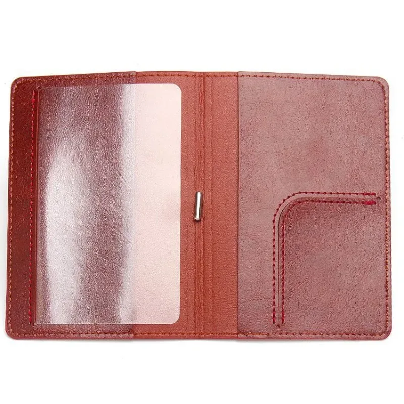 housse de passeport en cuir pu ultra fine avec bande élastique, étui de passeport pour femmes et hommes, porte-billets, porte-cartes d'identité, porte-passeport en cuir