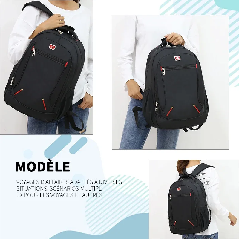 sac à dos de style nouveau pour hommes, sac à dos décontracté grande capacité, sac d'ordinateur multifonctionnel pour voyages d'affaires, sac d'école moyen à grand format