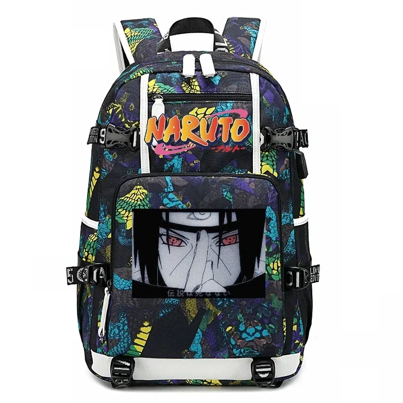 sacs à dos uzumaki naruto uchiha sasuke, sac à dos camouflage, sac à dos de grande capacité, sac de voyage, sacs d'école décontractés pour adolescents, pour cadeau