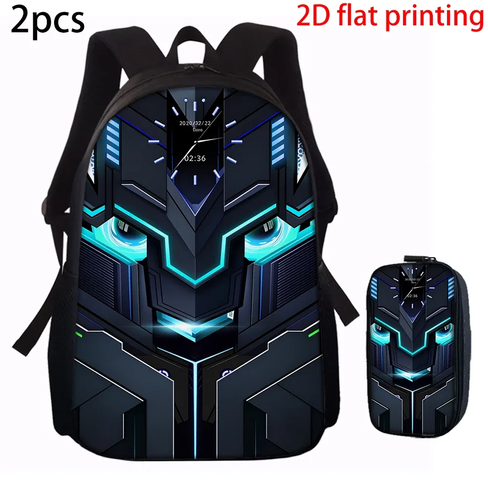 ensemble de sacs à dos graphiques robotisés 1/2/3/4/5 pièces | idéal pour l'école et les déplacements quotidiens
