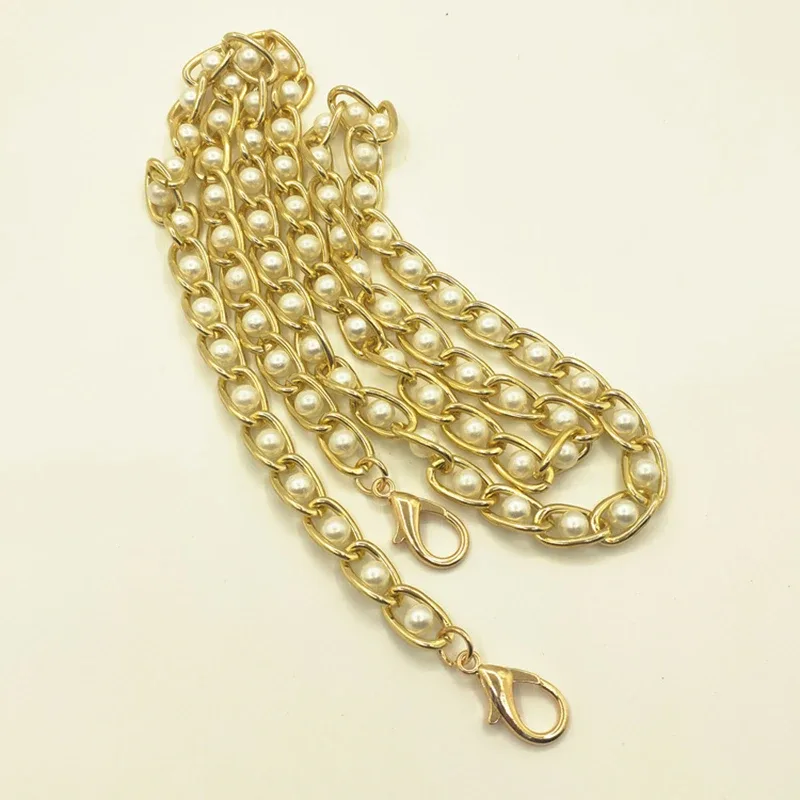 sacs à dos perlés 30/60/120cm, longue chaîne de perles, bracelets de perles, matériel or/argent, chaîne de sac pour accessoires de voyage, artisanat et