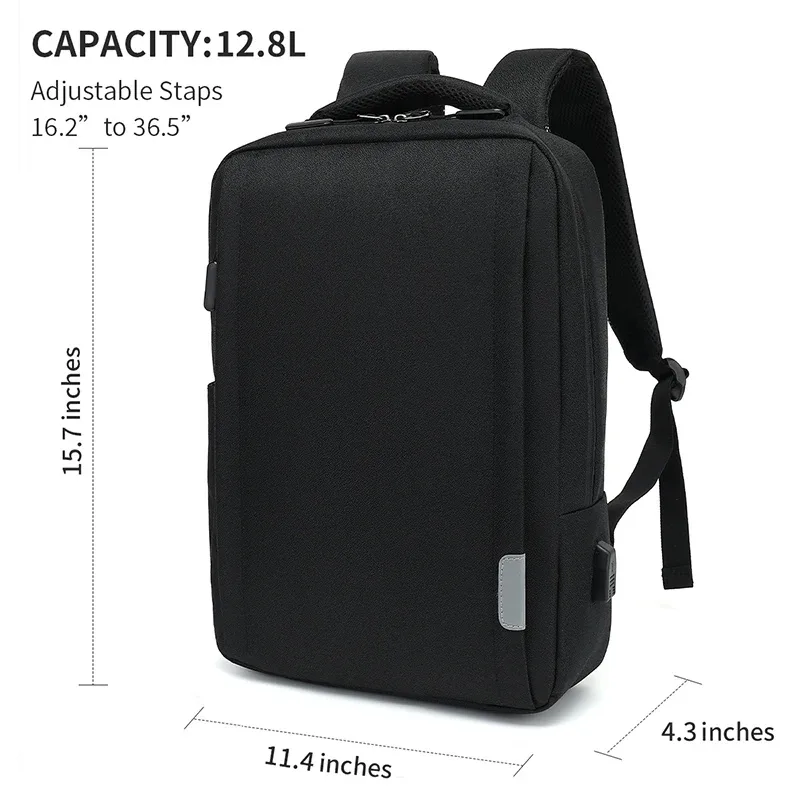 femmes hommes oxford simple sac à dos 16 pouces pochette d'ordinateur collège école étudiant livres sacs étanche usb charge voyage sacs à dos