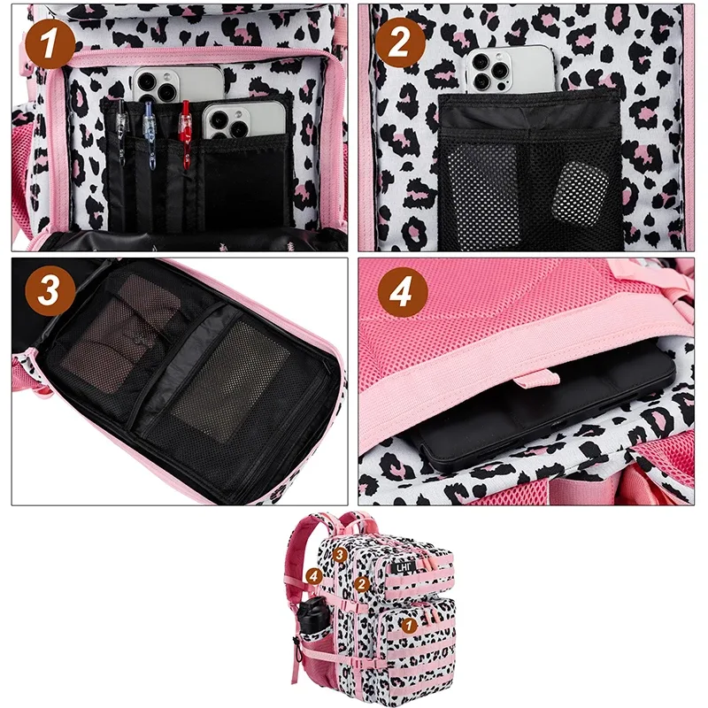 sacs à dos tactiques d'extérieur 45l, sac de sport d'athlète de grande capacité pour fitness, sport, entraînement, randonnée, avec porte-bouteille